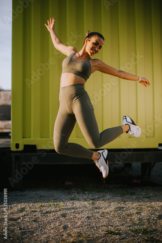 Young woman having outdoor ...