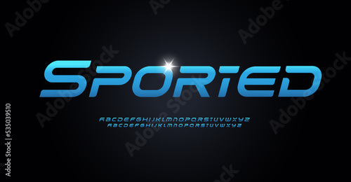 Futuristic and sported font alphabet letters. Modern logo typography. Minimal futuristic typographic design. Sans serif letter set for speed logo, headline, sports monogram. Isolated vector typeset