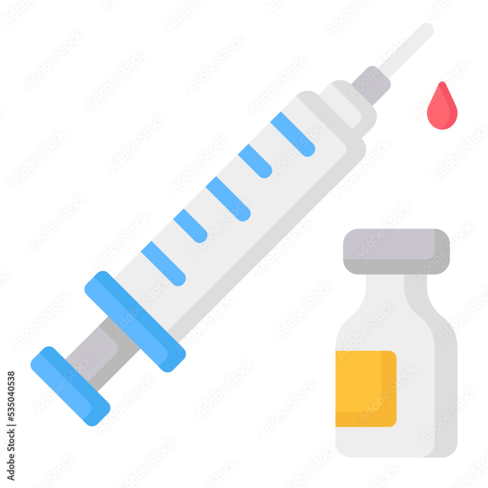 Fototapeta premium insulin flat icon