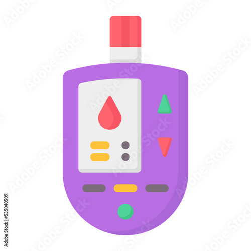 glucose meter flat icon