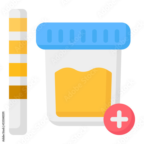 urine test flat icon