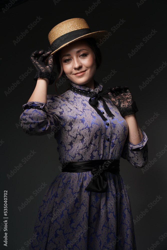 Blue retro dress deals