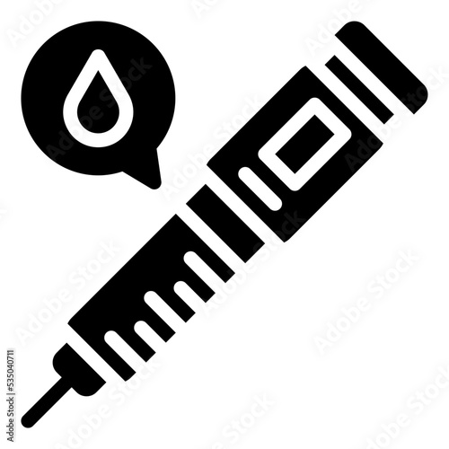 insulin glyph icon