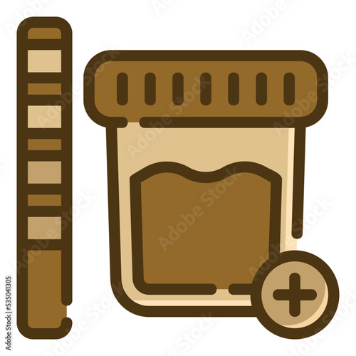 urine test two tone icon