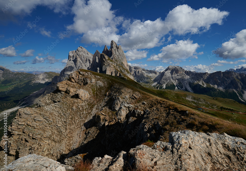 Seceda in Dolomites, Italian Alps, Italy, Europe, Geissler group, 