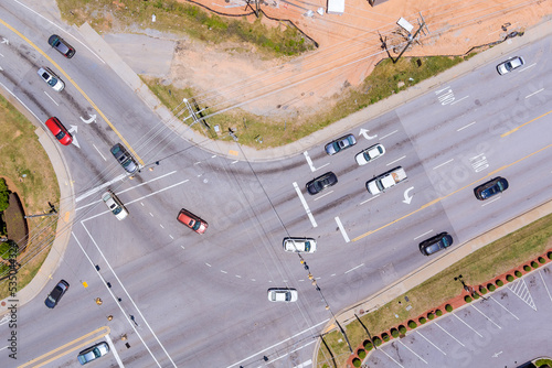 Whenever a vehicle crosses a traffic intersection, it becomes a traffic jam a busy crossroad