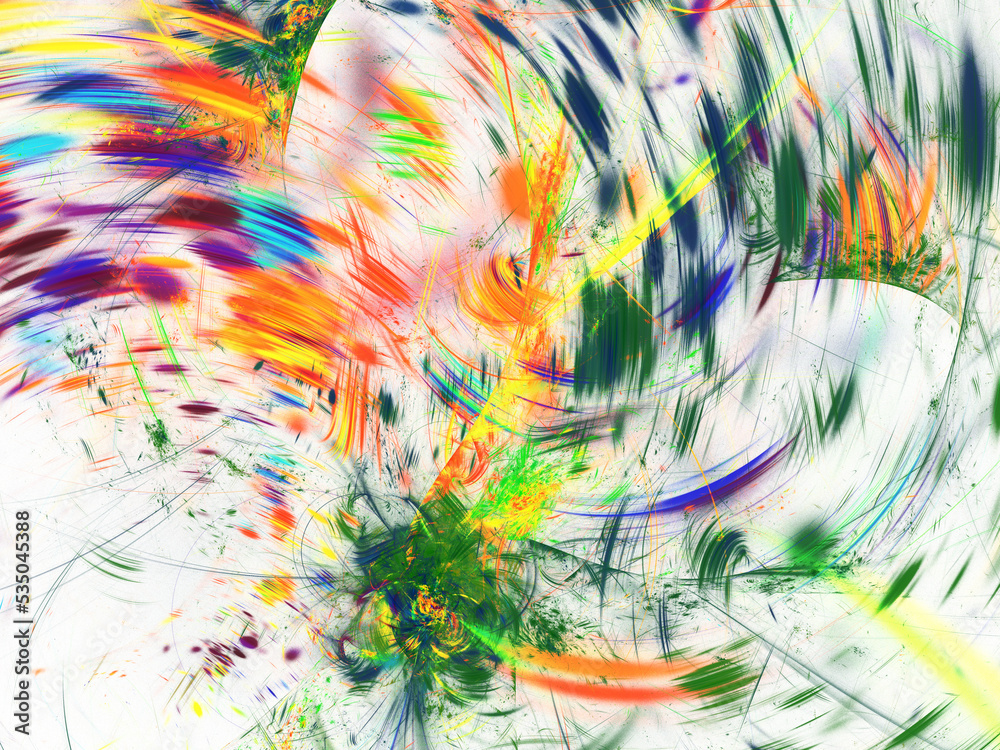 Fototapeta premium rainbow abstract fractal background 3d rendering illustration