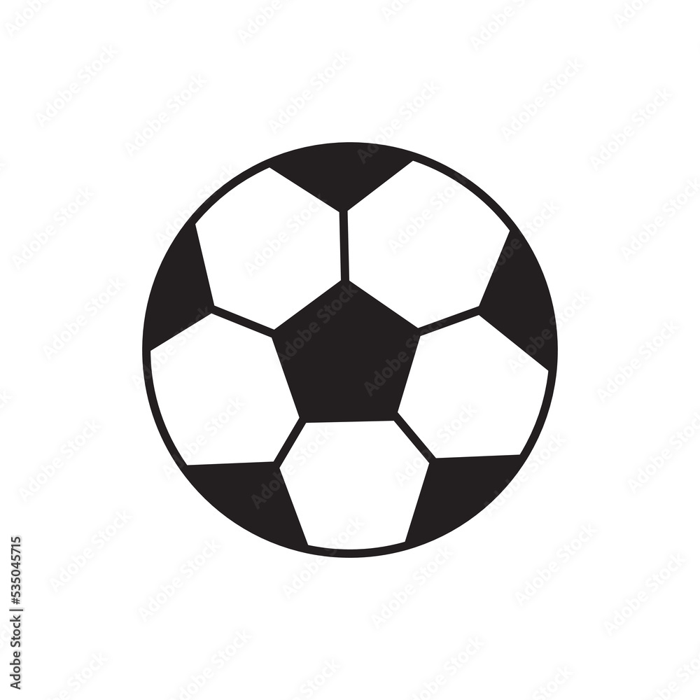Vector soccer ball on a white background. Football logo. Soccer ball design. Vector soccer ball on a white background. Football logo. Soccer ball design.