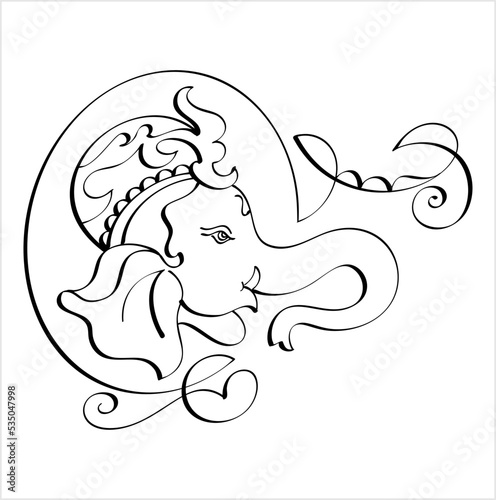 Ganesha Pen Ink Style M_2209009