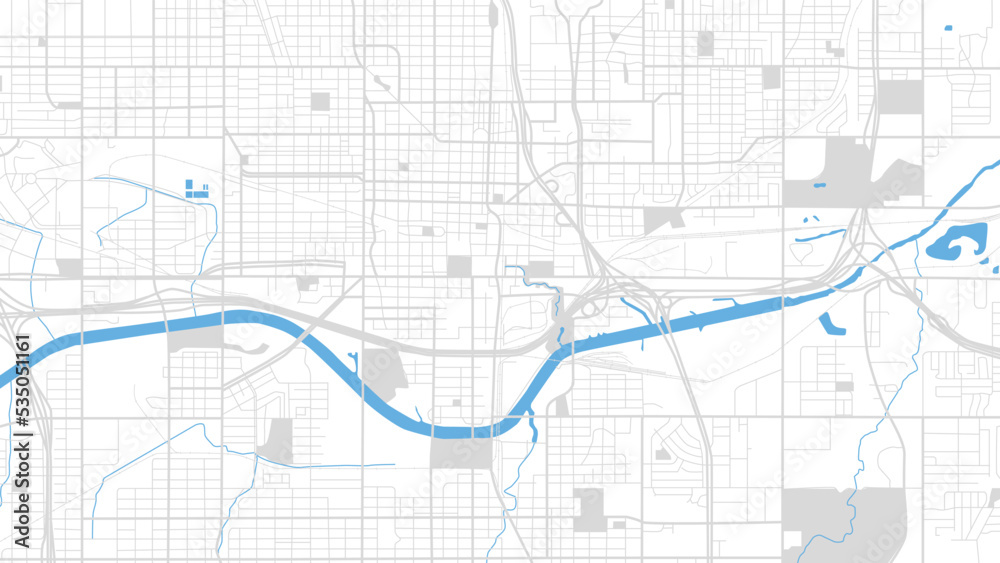 Obraz premium Digital web background of Bricktown. Vector map city which you can scale how you want.