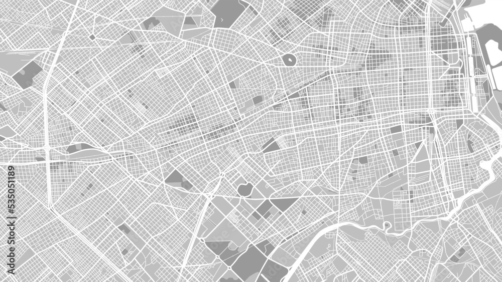 Digital gray map of buenos aires. Vector map which you can resize how you want to.
