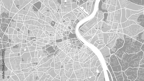 Digital gray map of Bordeaux. Vector map which you can resize how you want to.