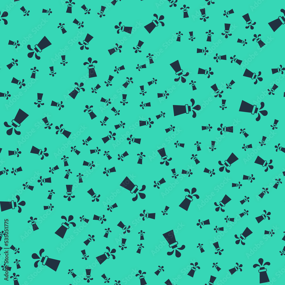 Black Oil rig icon isolated seamless pattern on green background. Gas tower. Industrial object. Vector Black Oil rig icon isolated seamless pattern on green background. Gas tower. Industrial object. Vector