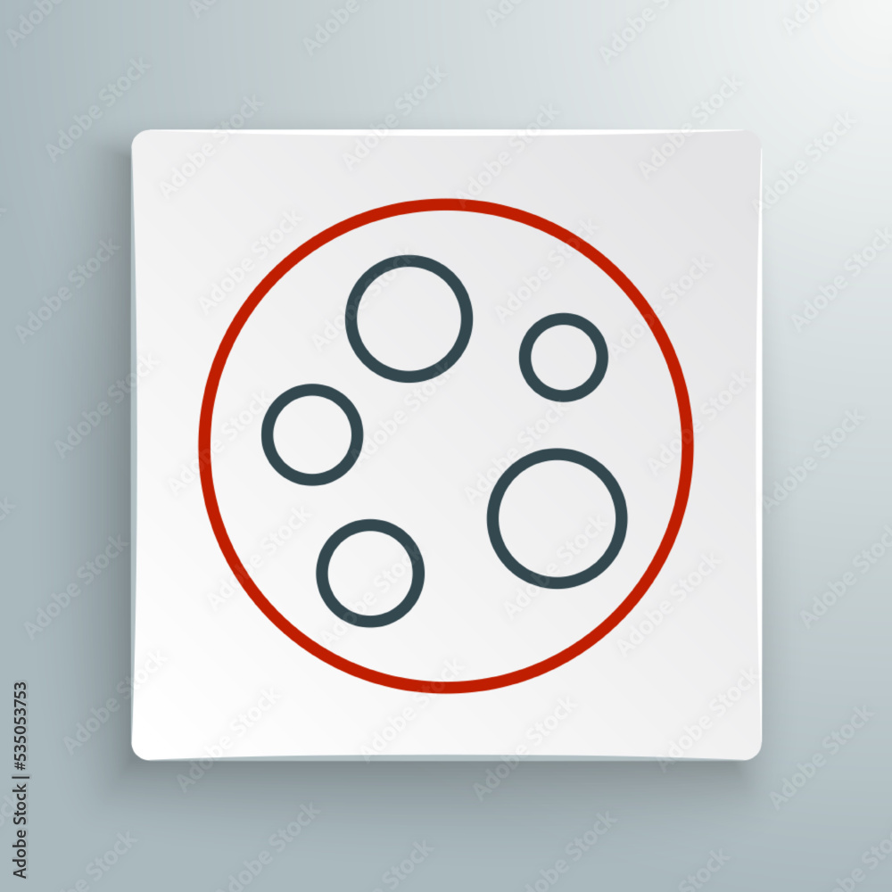 Line Moon icon isolated on white background. Colorful outline concept. Vector Line Moon icon isolated on white background. Colorful outline concept. Vector