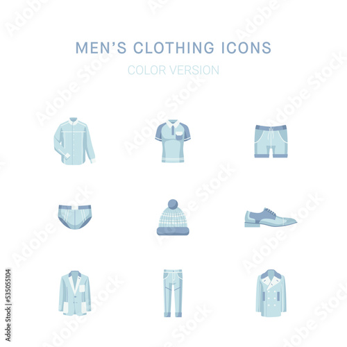 Men s clothing colored icon. Vector illustration EPS10