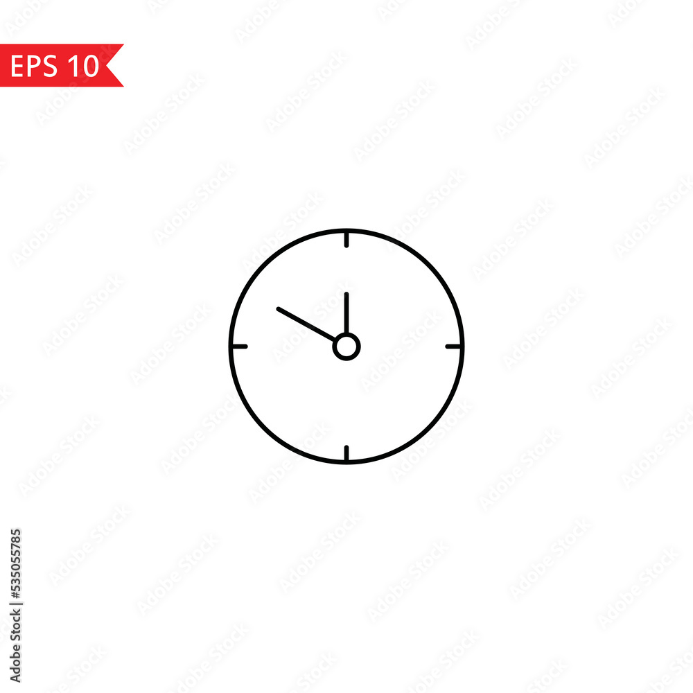 Clock line icon sign symbol Vector Clock line icon sign symbol Vector