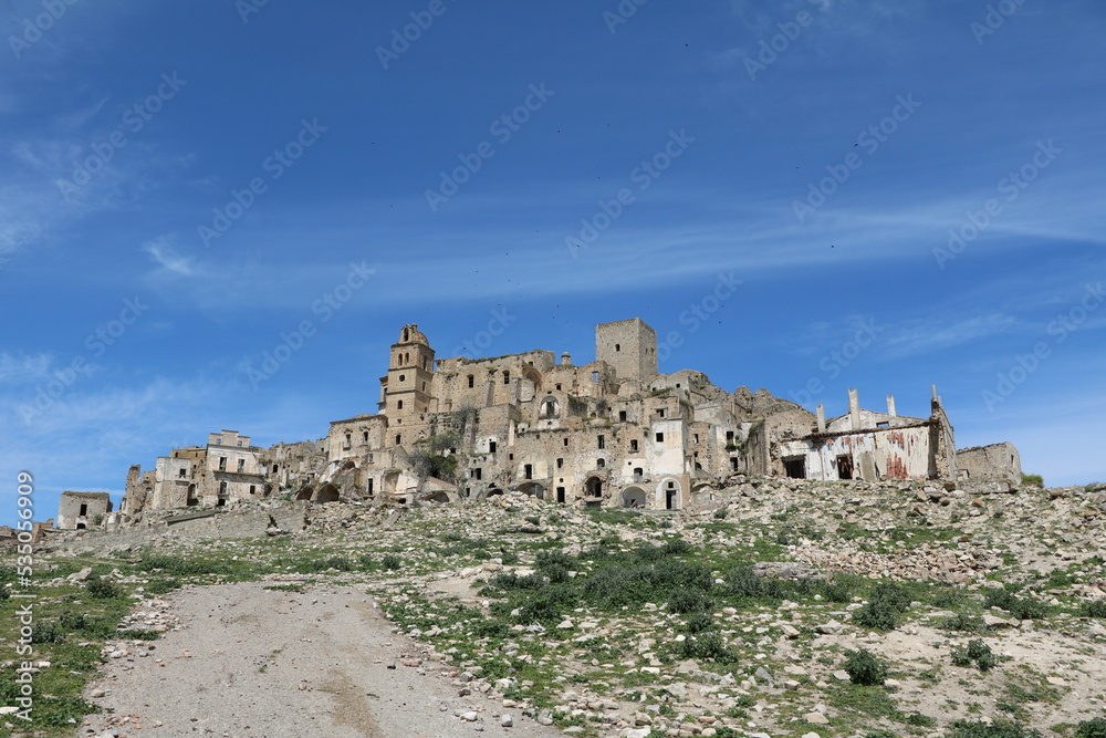 Old way to Craco, Italy