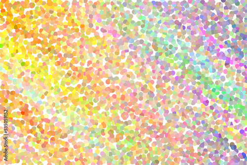 Multicoloured scattered vivid pointillized stains