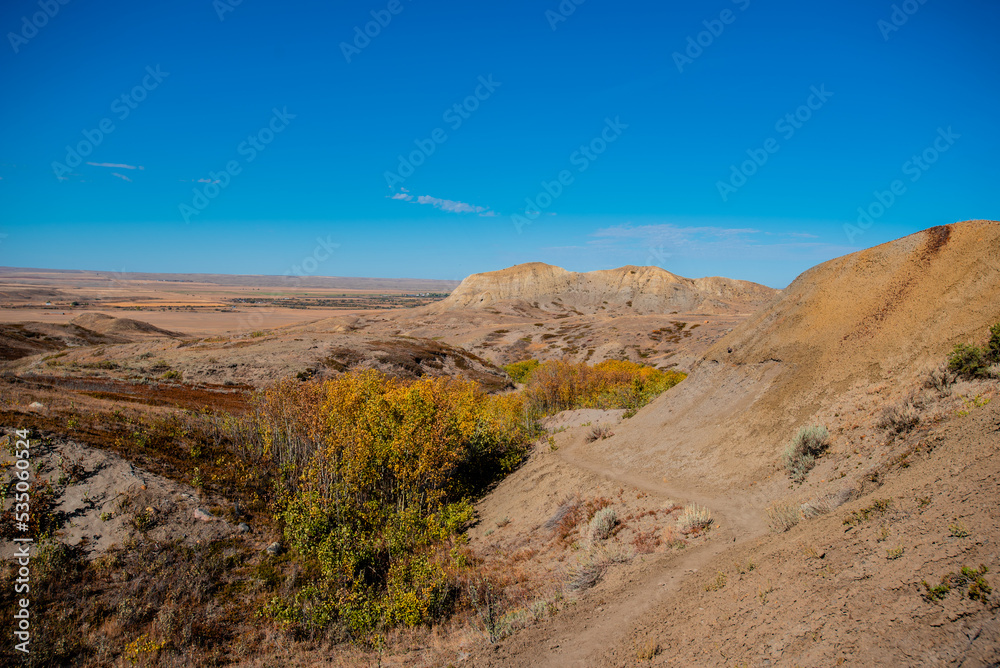 Hiking in the badlands