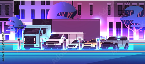 electric transport charging battery vehicles at recharging power station charger EV management sustainable transport
