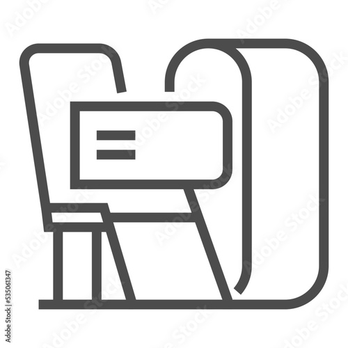 Cardiac d-spec, pixel perfect, editable stroke, up scalable square line vector icon.