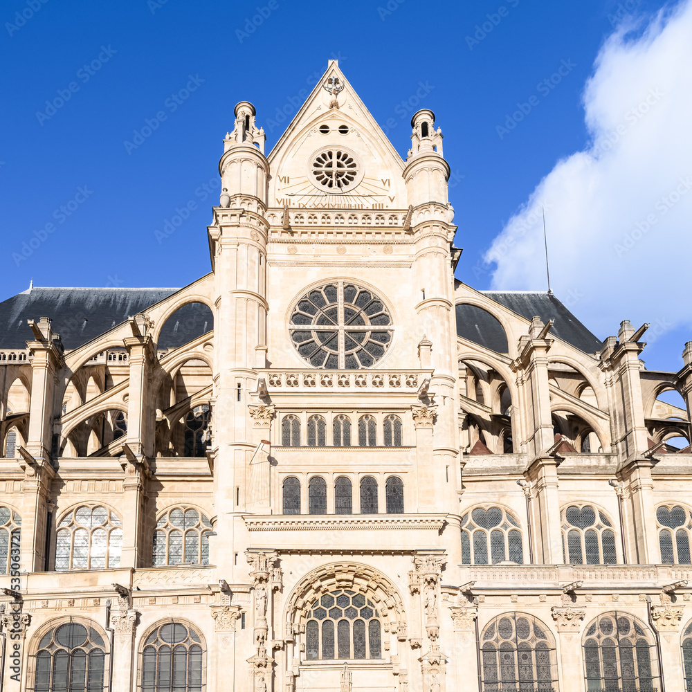 Paris, the Saint-Eustache church, new the Halles, in the historic center 
