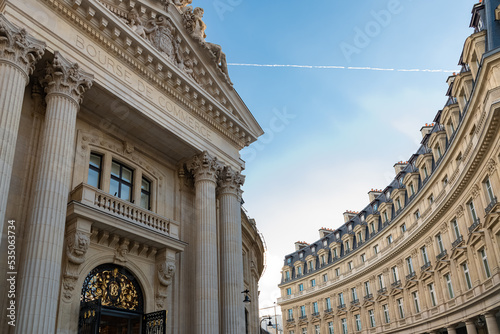 Paris, the Bourse du commerce, stock exchange, beautiful building at les Halles in the center
 photo