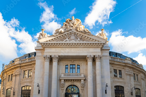 Paris, the Bourse du commerce, stock exchange, beautiful building at les Halles in the center
