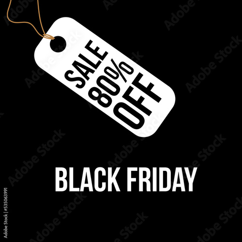 sale on a black friday, vector illustration