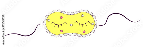 Eye Patch for Sleep Bachelorette Party Temporary Sticker or Badge in Retro Groovy Style