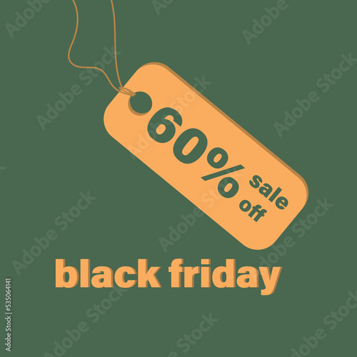 sale on a black friday, vector illustration