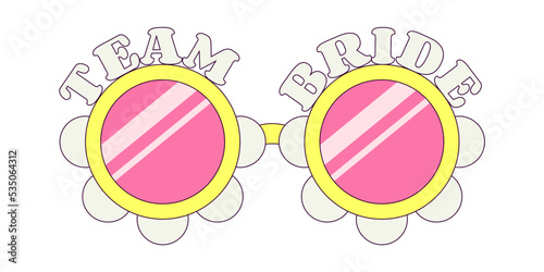 Team Bride Sunglass Bachelorette Party Temporary Sticker or Badge