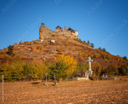 Famous medieval castle of Boldogko, Hungary in autumn photo