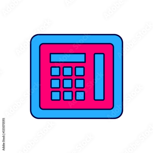 Filled outline Safe icon isolated on white background. The door safe a bank vault with a combination lock. Reliable Data Protection. Vector