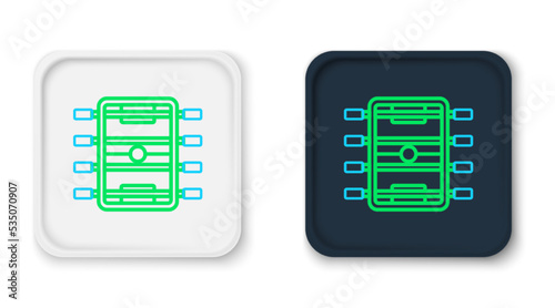 Line Hockey table icon isolated on white background. Football table. Colorful outline concept. Vector