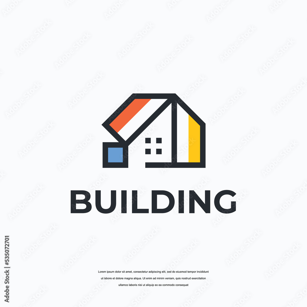 abstract building logo, abstract building logo,