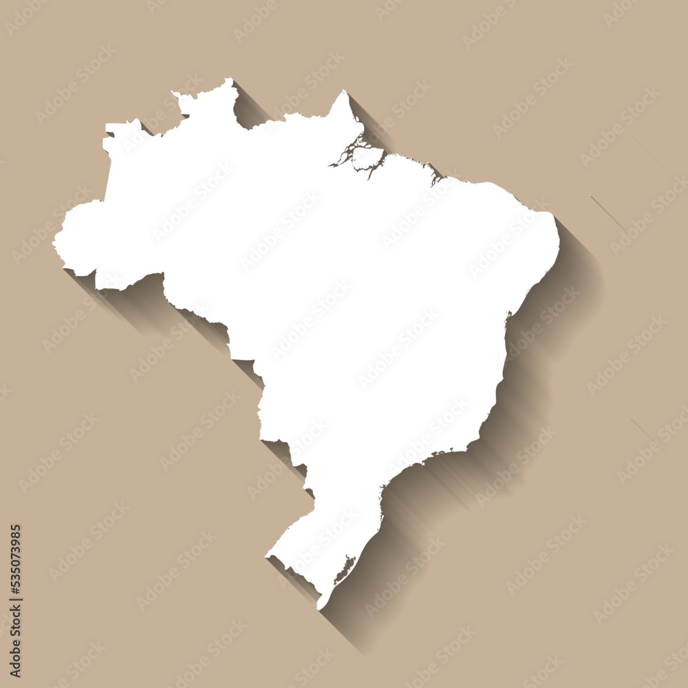 Brazil vector country map silhouette Brazil vector country map silhouette