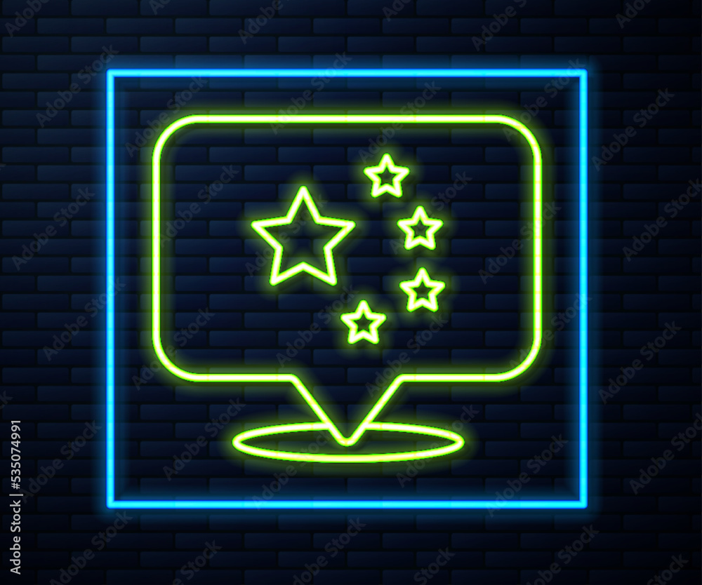 Glowing neon line China flag icon isolated on brick wall background. Vector Glowing neon line China flag icon isolated on brick wall background. Vector