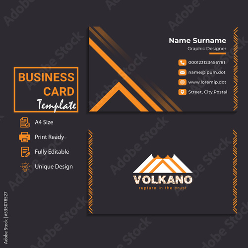Brand identity design two. modern business card design or visiting card template design. abstract creative business cards