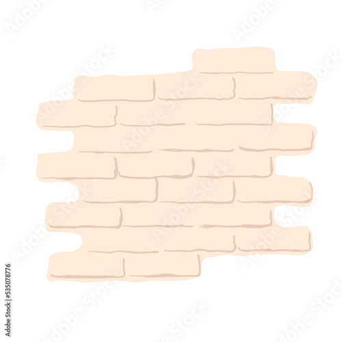 piece of brick wall. Vector illustration