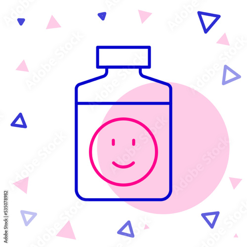 Line Antidepressants icon isolated on white background. Colorful outline concept. Vector