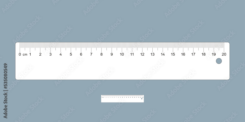 Printable scale ruler top