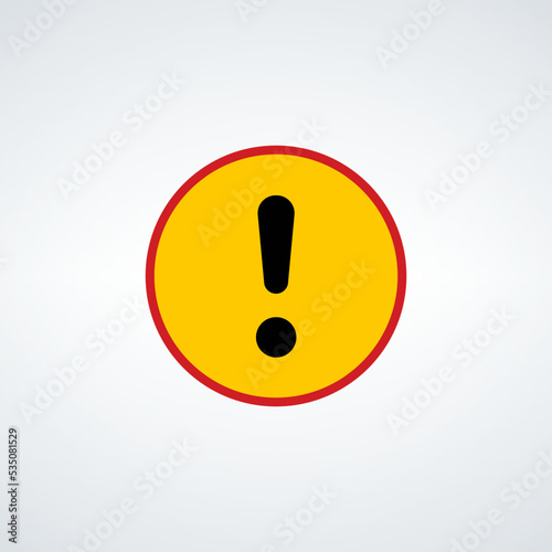 Warning exclamation mark on...