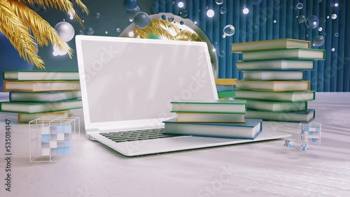 3D animation Media book library. Online Library, Distance Education.