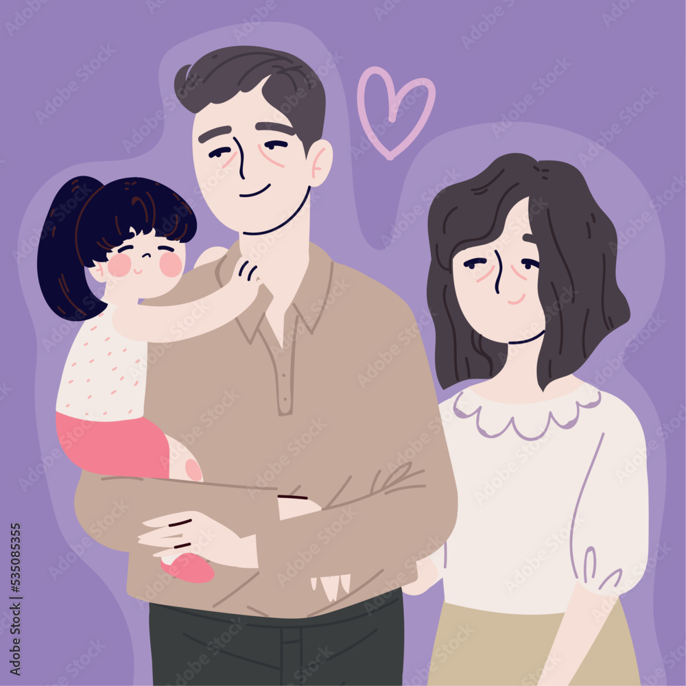 korean parents and daughter