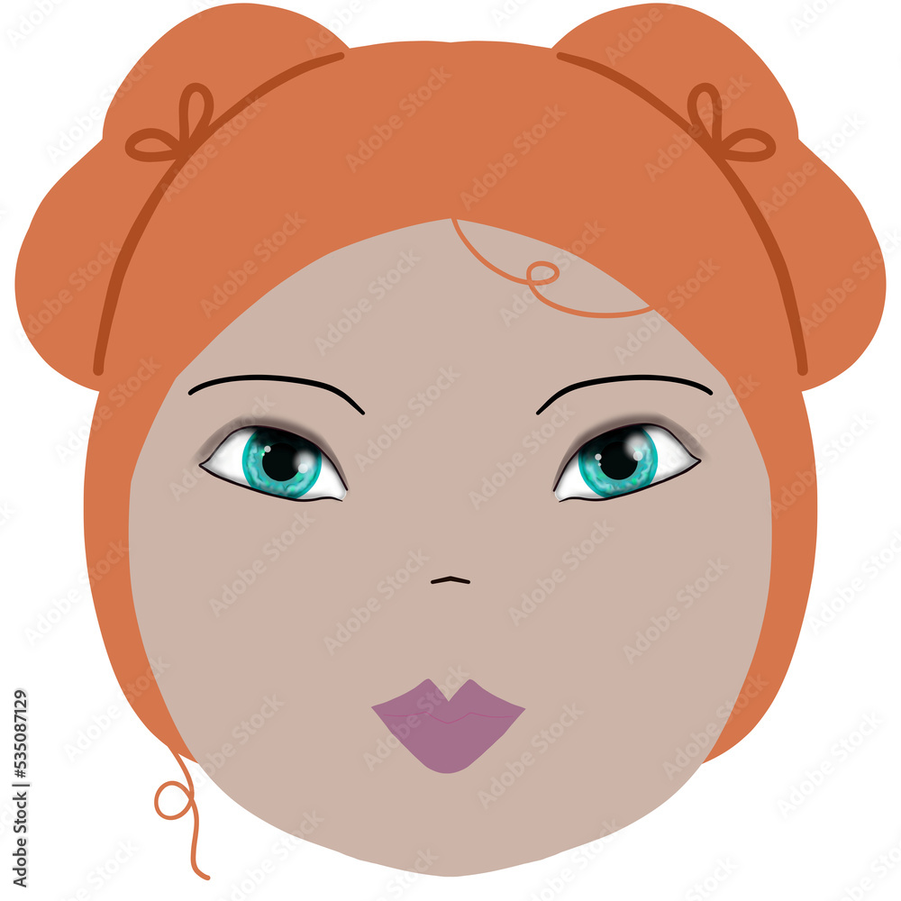 Fototapeta premium cartoon / comic portrait of a woman