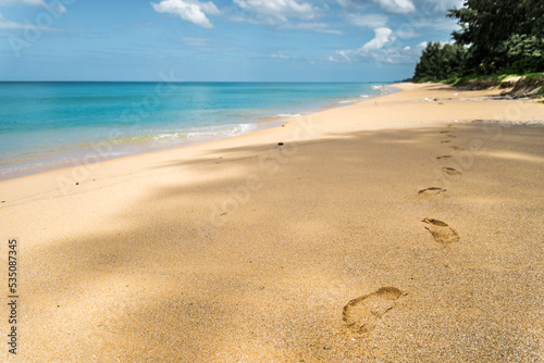 Footprints on Natai Beach