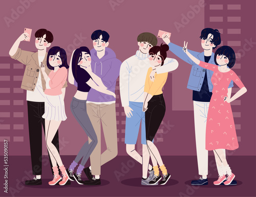 Korean couples characters