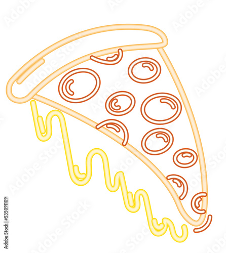 neon slice pizza