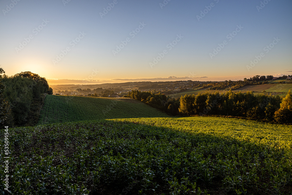 Sunrise over the fields, Malopolskie, Poland